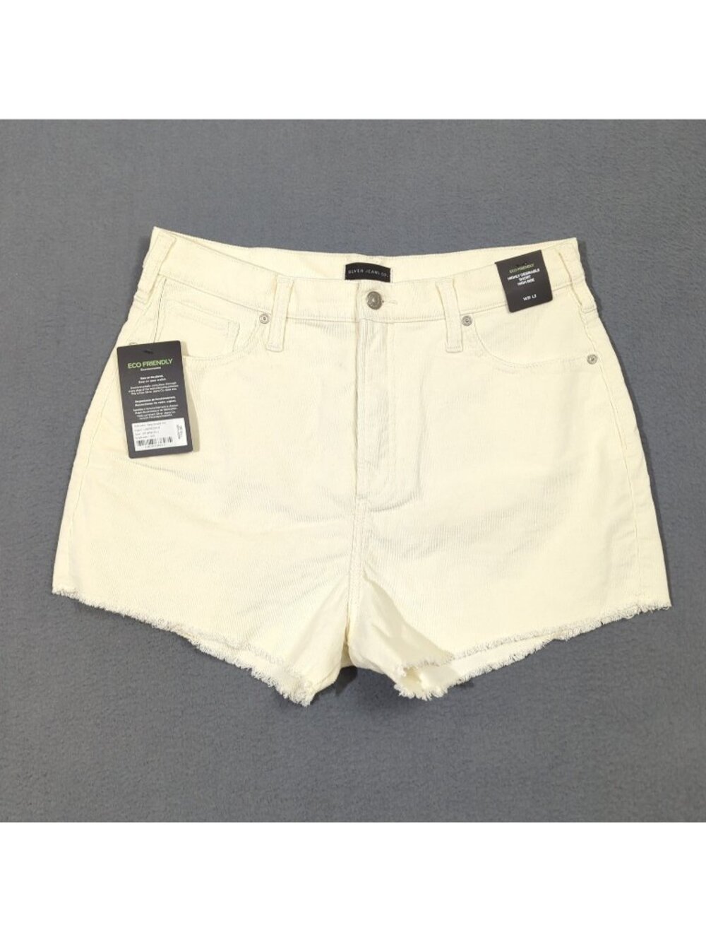 Silver Jeans Shorts Women's 31 Off White Highly Desirable Eco Friendly Corduroy